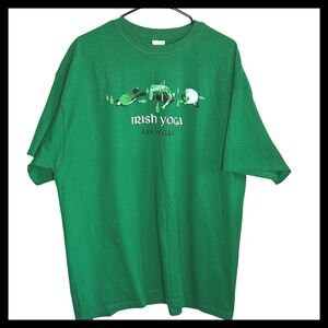 NWOT Delta Magnum Weight Irish Yoga Las Vegas Green Graphic T-Shirt Mens 2XL XXL